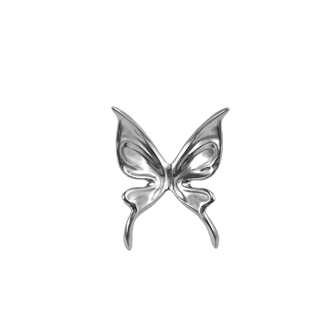 Chrome butterfly accessory for AirPods Max – sculptural clip-on headphone decoration