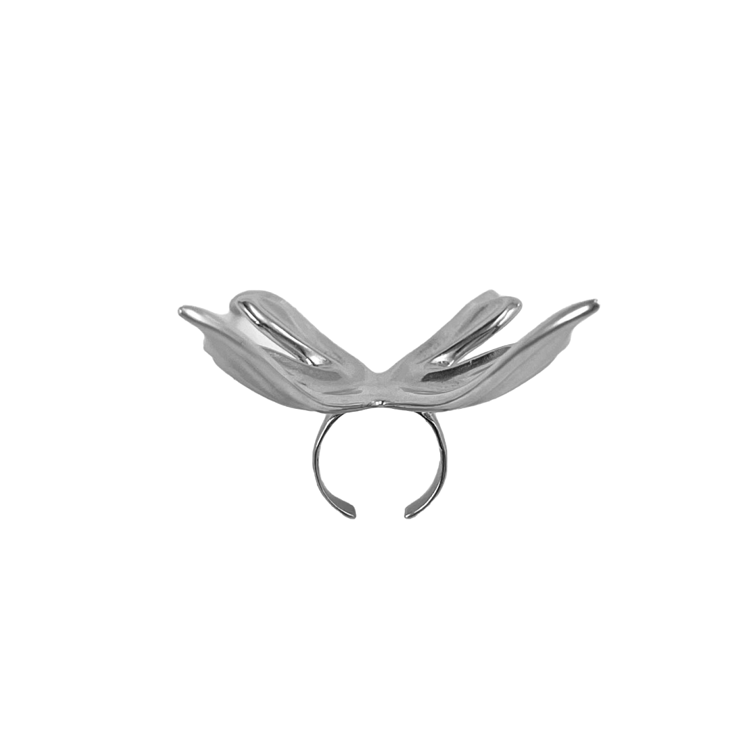 Chrome butterfly accessory for AirPods Max – sculptural clip-on headphone decoration