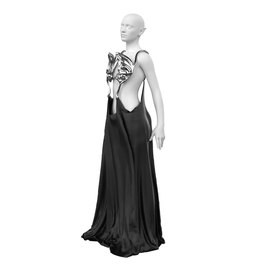 FLUTTER SiLK DRESS