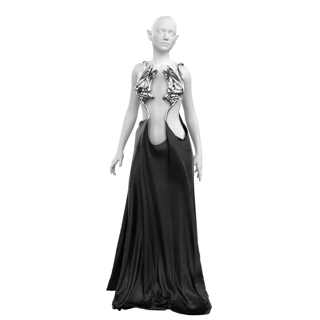 FLUTTER SiLK DRESS