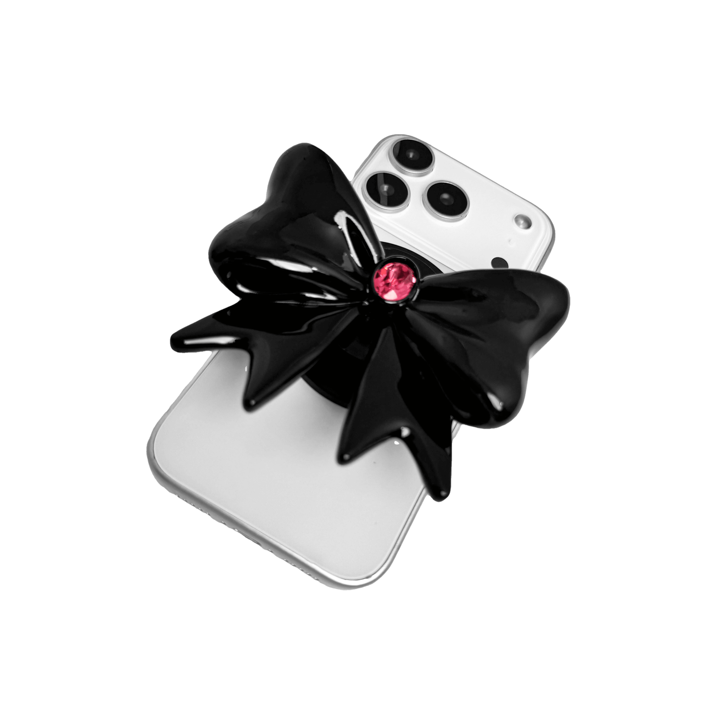 iphone grip, gem, bow, pink, black, white, xtended identity, 3D printing