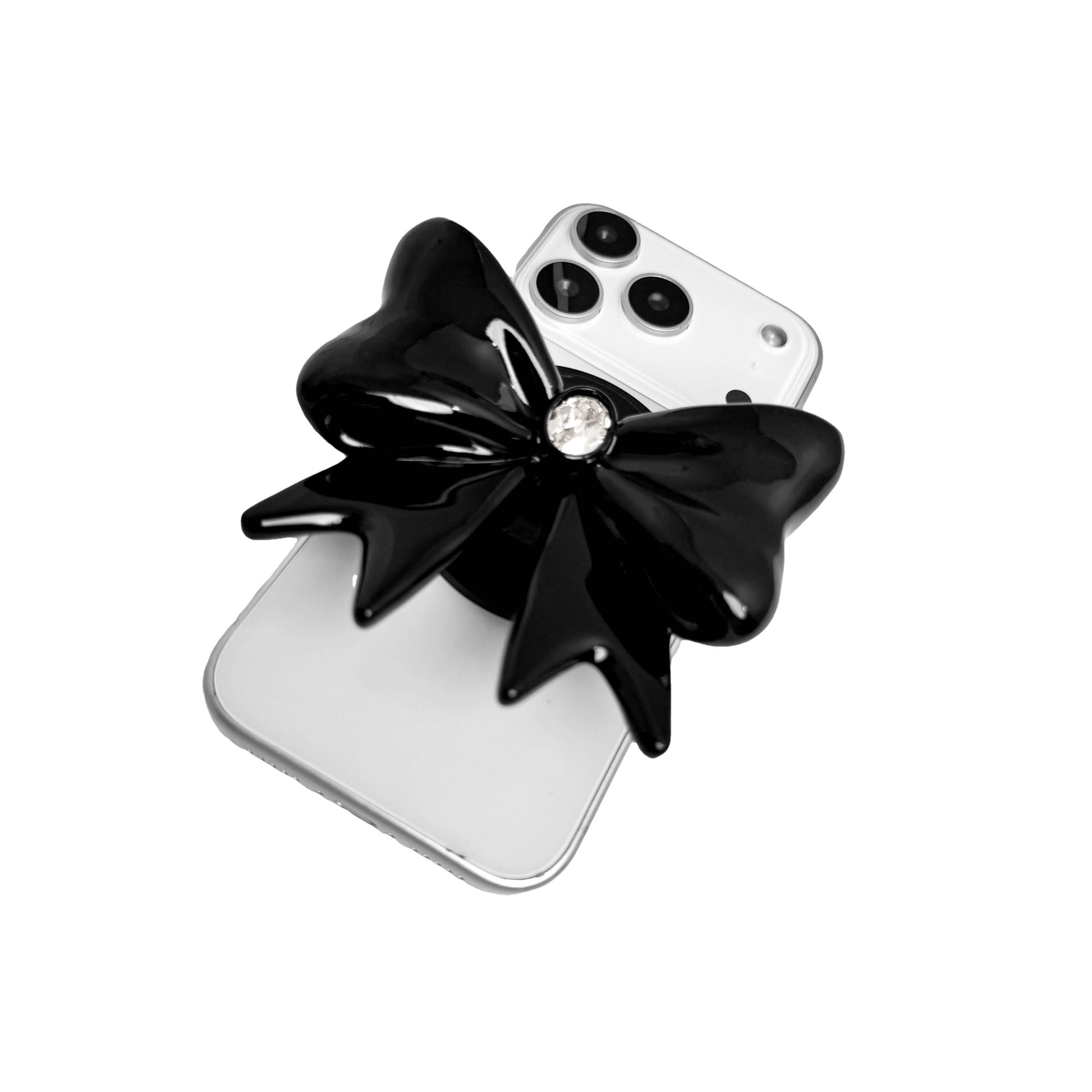 iphone grip, gem, bow, pink, purple, black, white, xtended identity, 3D printing