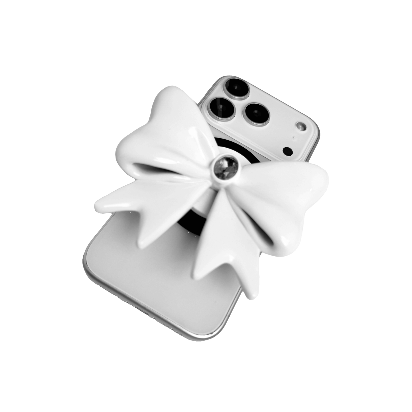 iphone grip, gem, bow, pink, black, white, xtended identity, 3D printing