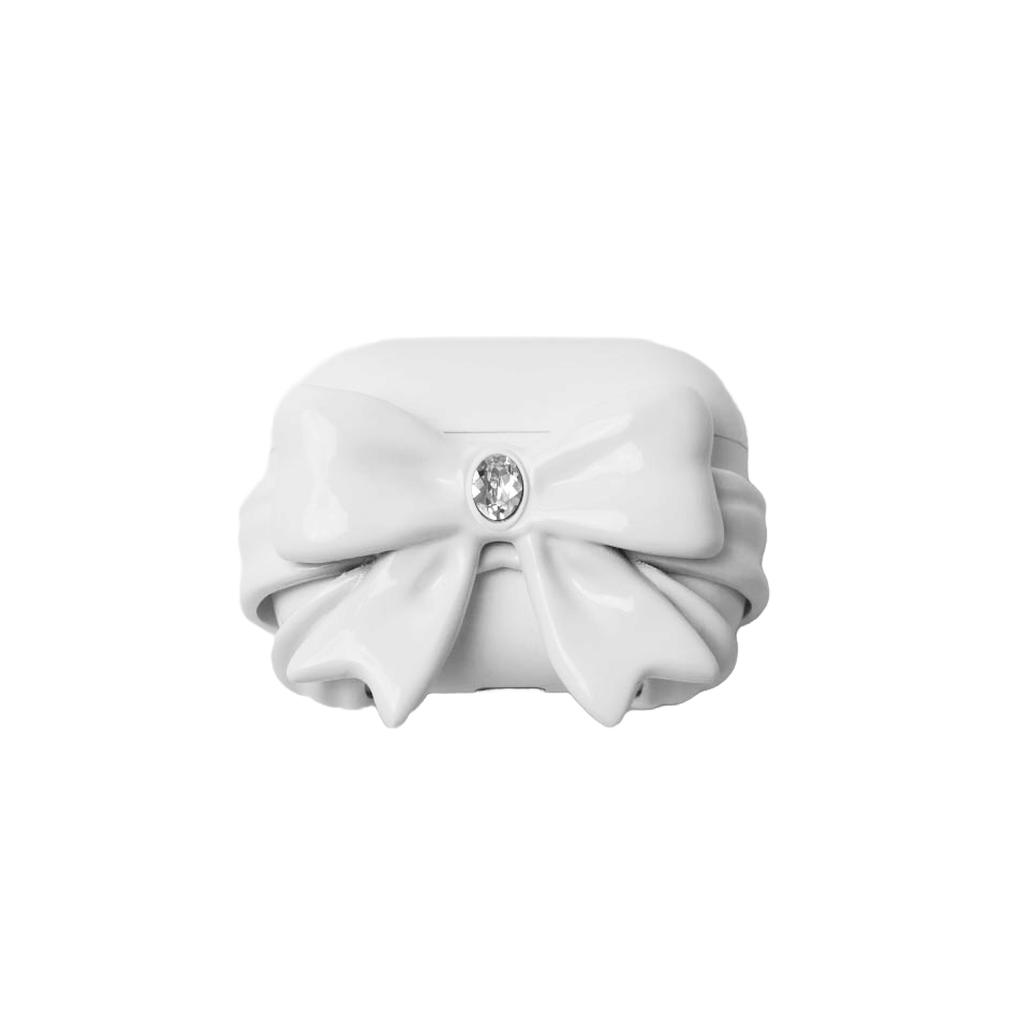 airpods cover, gem, bow, black, white, xtended identity