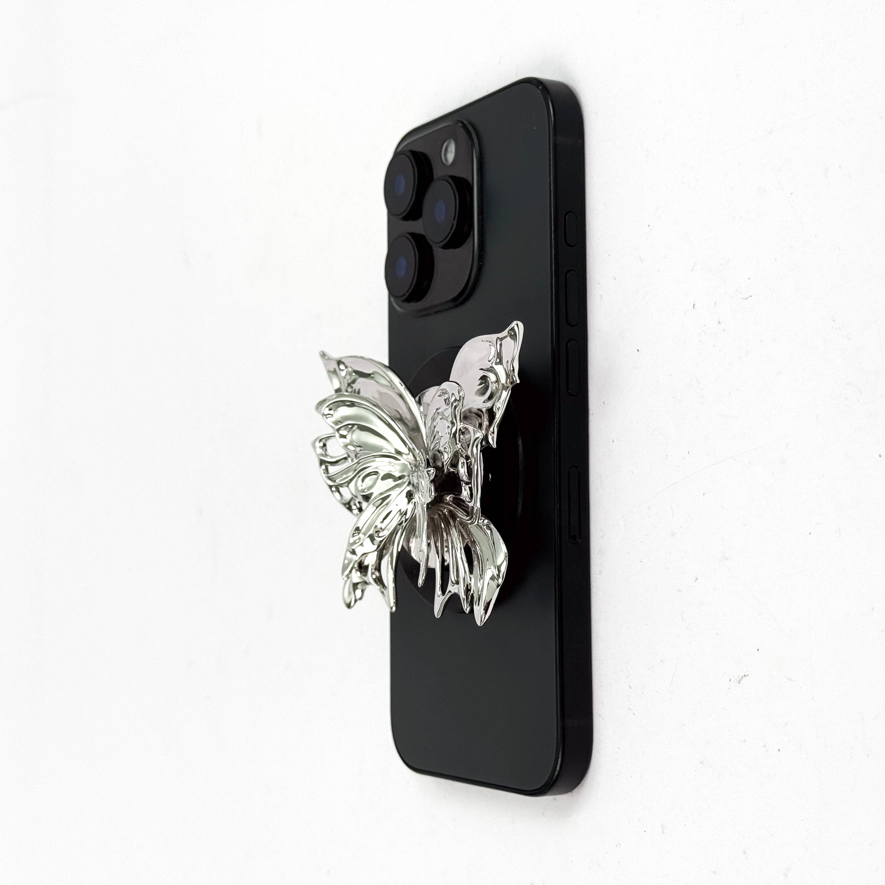 関税送料込 XTENDED iDENTiTY バタフライ 携帯グリップ シルバー 送料.関税込} シルバー バタフライ携帯グリップ (XTENDED