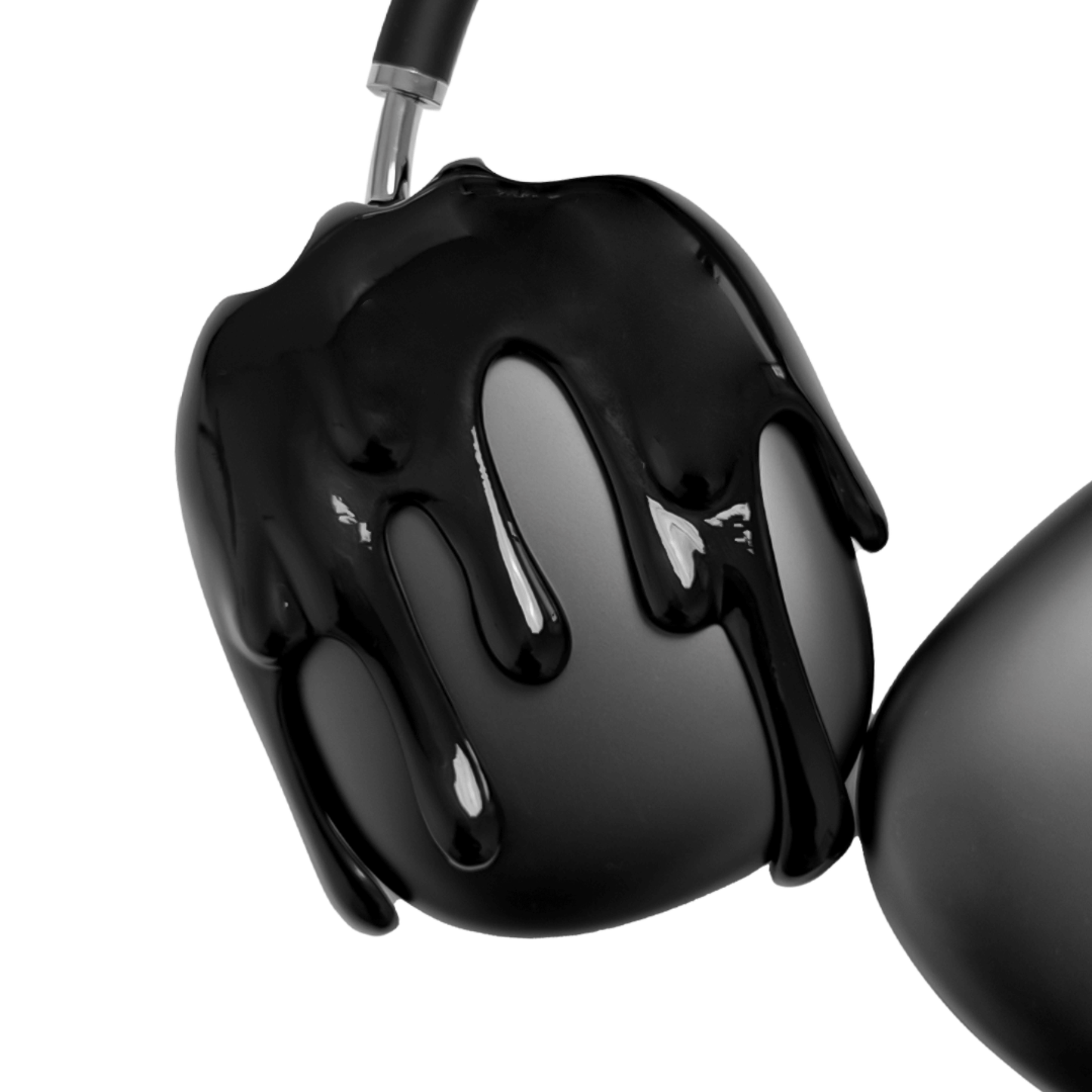 airpods cover, airpods max cover, melted, silver, black, xtended identity