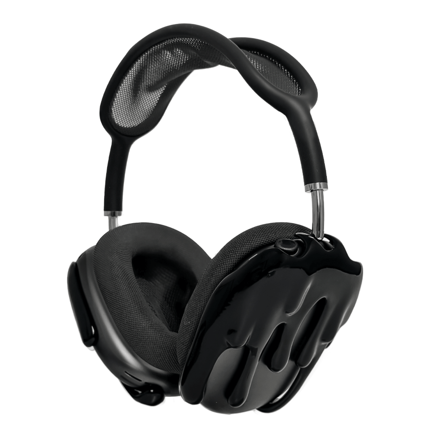 airpods cover, airpods max cover, melted, silver, black, xtended identity