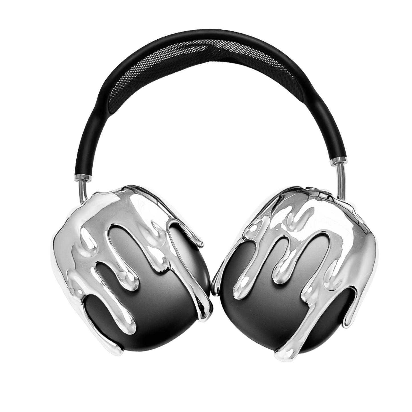 airpods cover, airpods max cover, melted, silver, black, xtended identity