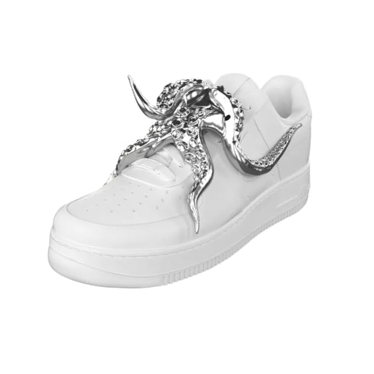 shoe accessory, octopus, silver, xtended identity, 3D printing