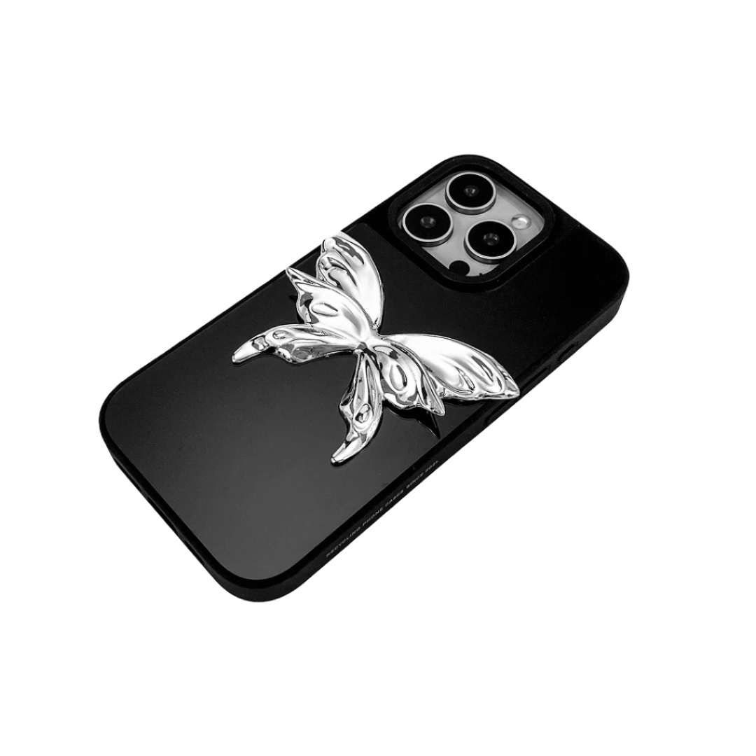 iphone case, butterfly, silver, purple, black, xtended identity, 3D printing