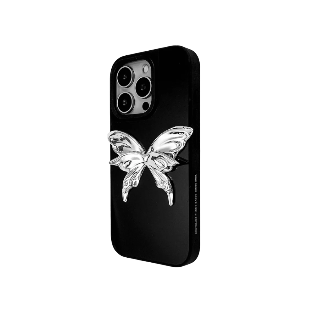iphone case, butterfly, silver, purple, black, xtended identity, 3D printing