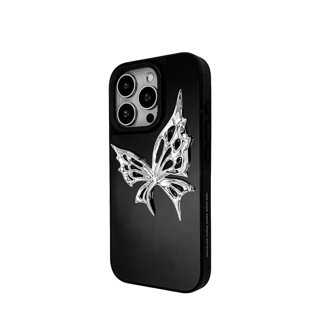 iphone case, butterfly, silver, xtended identity, 3D printing