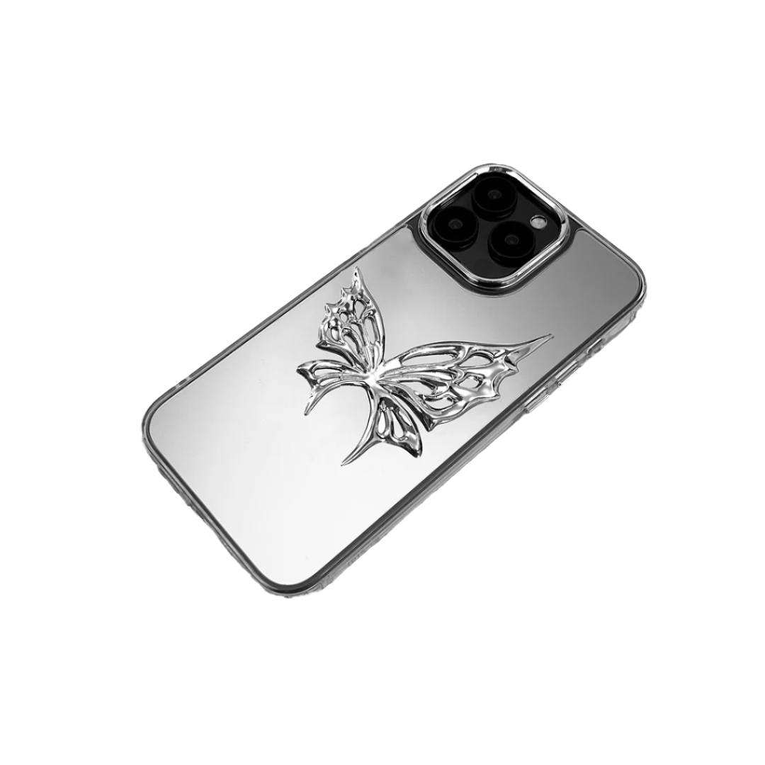 iphone case, butterfly, silver, xtended identity, 3D printing