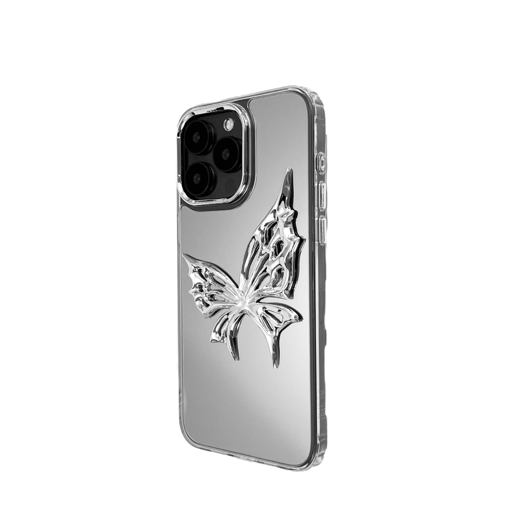 iphone case, butterfly, silver, xtended identity, 3D printing