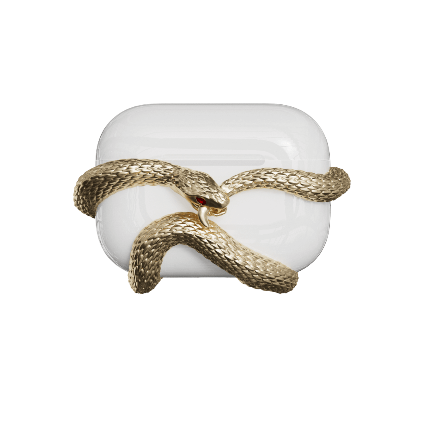 airpods cover, snake, silver, gold, xtended identity