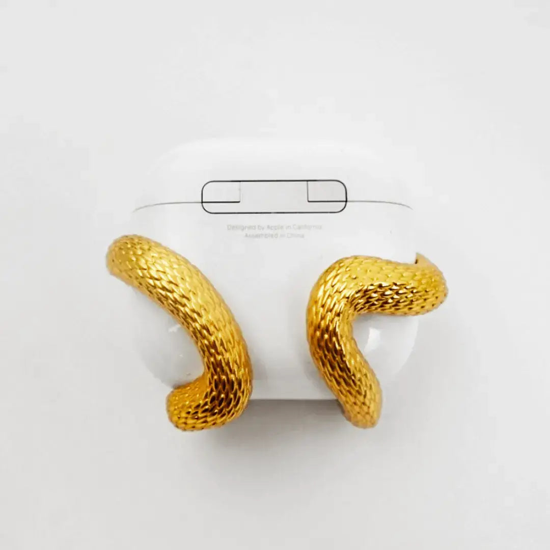 airpods cover, snake, silver, gold, xtended identity