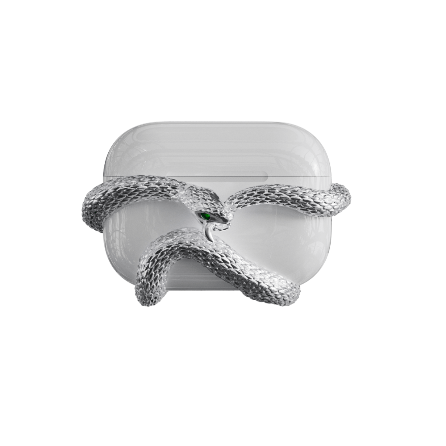 airpods cover, snake, silver, gold, xtended identity