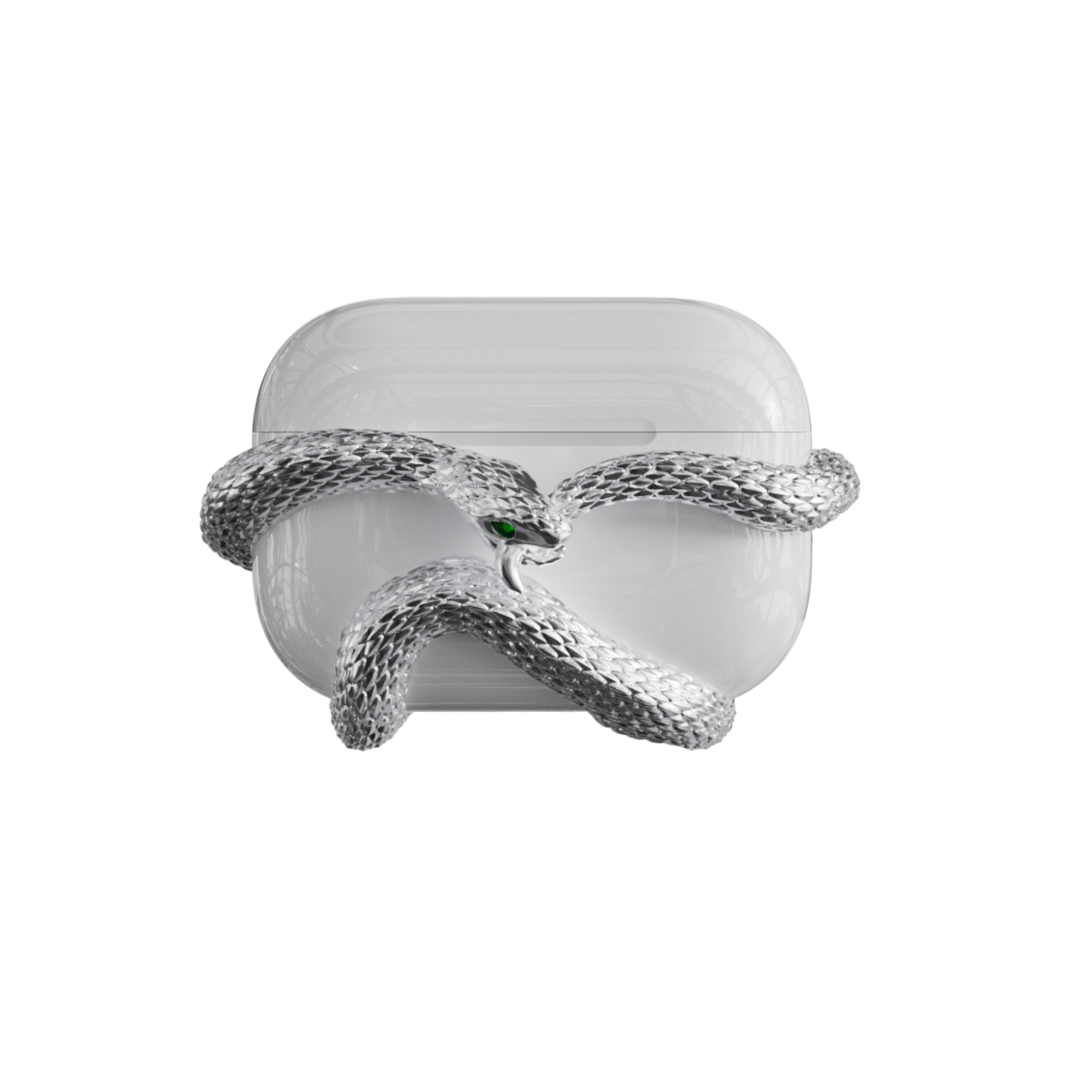 airpods cover, snake, silver, gold, xtended identity