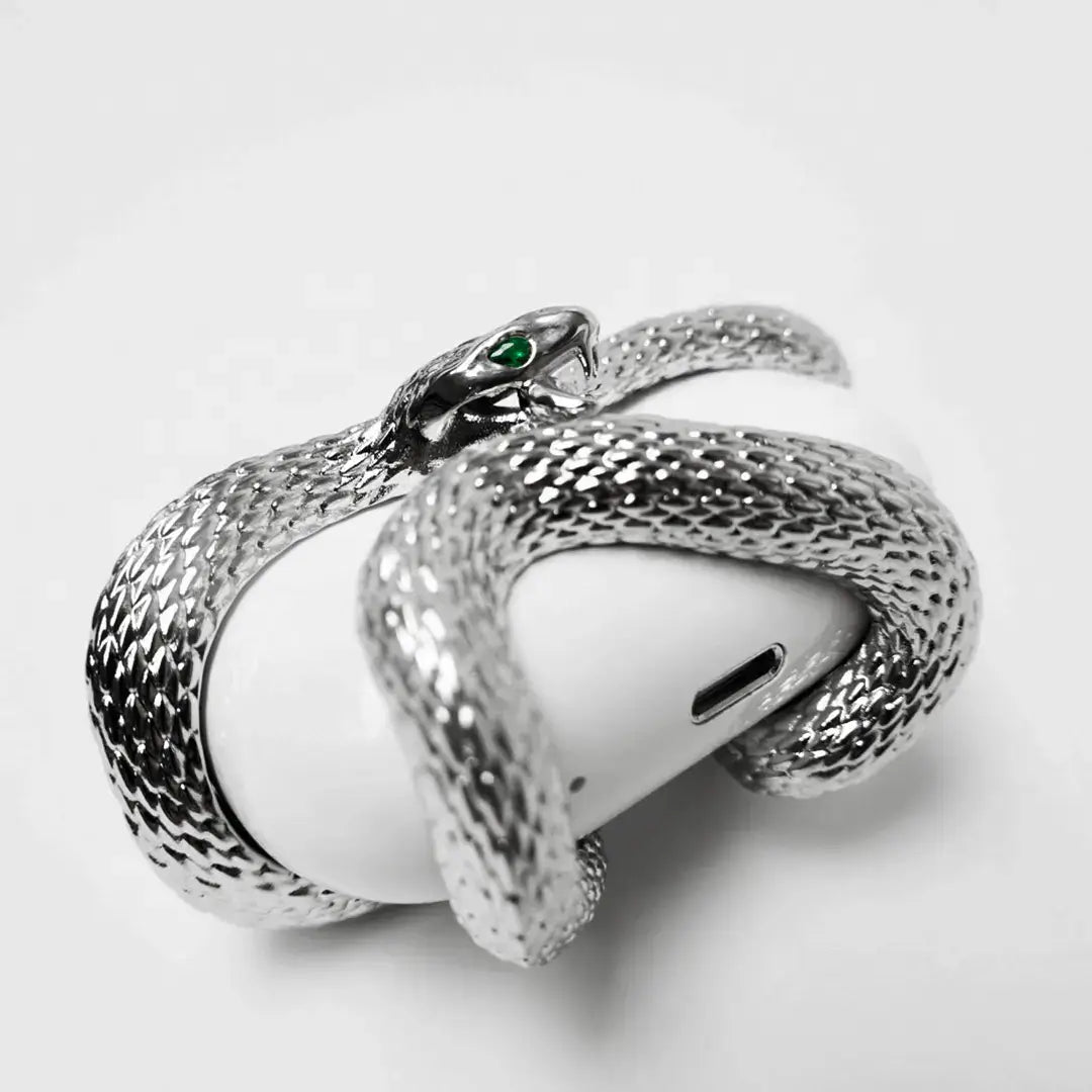 airpods cover, snake, silver, gold, xtended identity