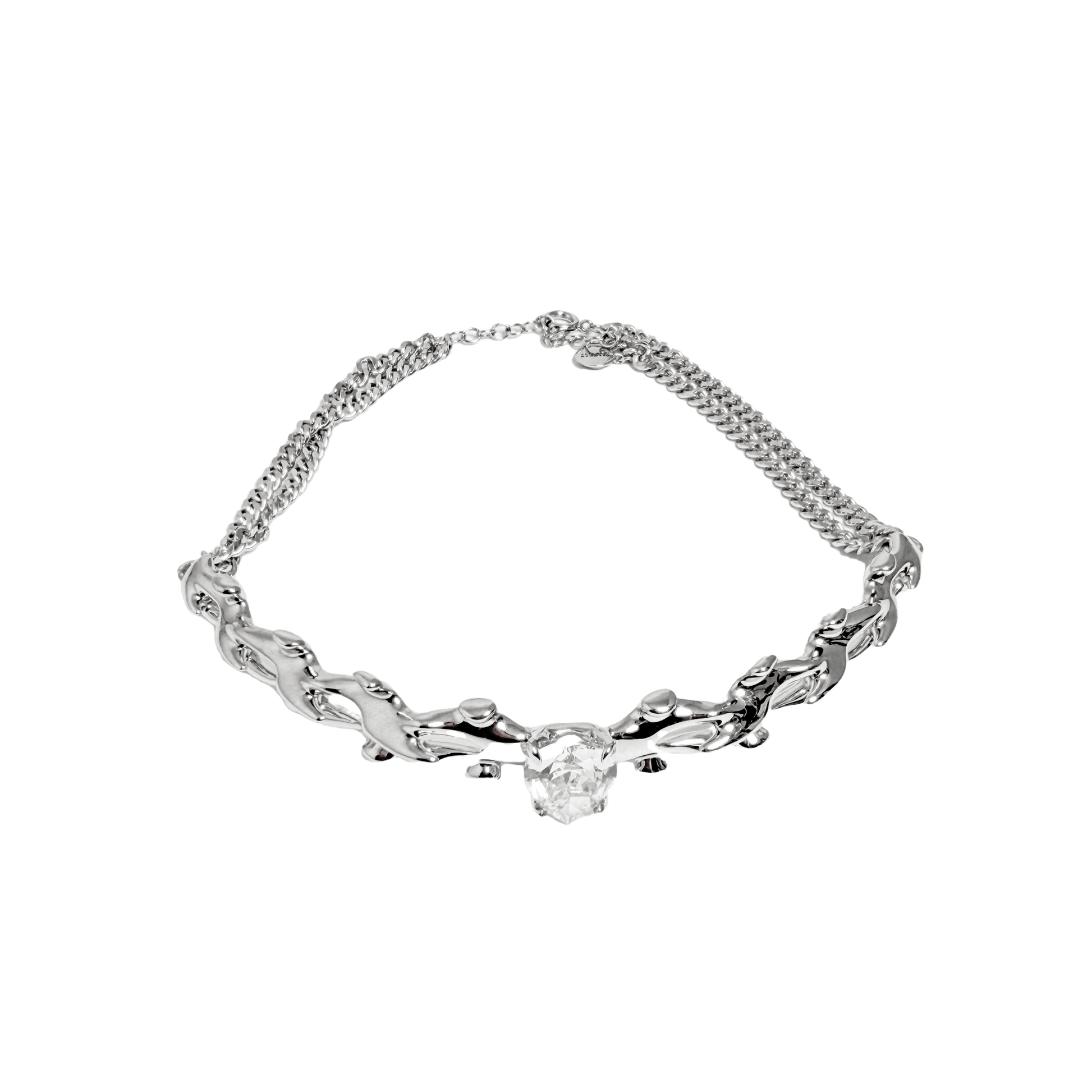 A spine-inspired choker with bold, sculptural curves. The SPiNE BONE COLLAR blends gothic edge with modern elegance, perfect for those who love luxury, unconventional jewelry.