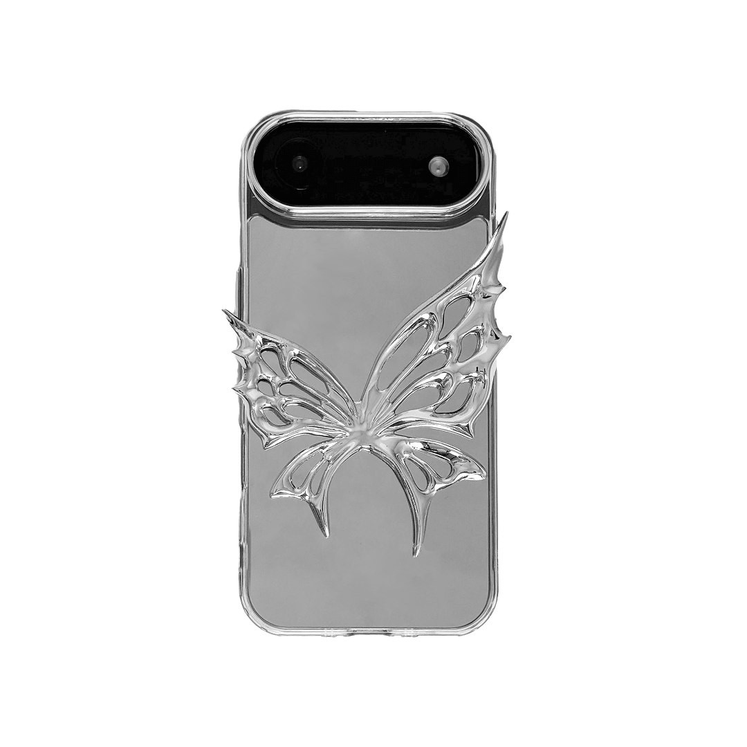 iphone case, butterfly, silver, black, xtended identity