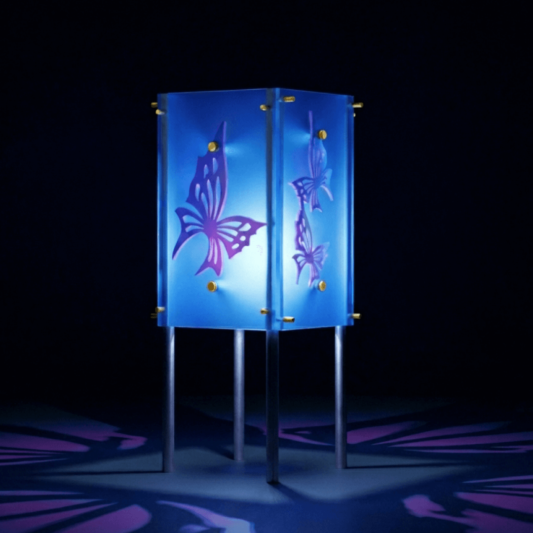 The Blue Butterfly – Portable Wireless Art Lamp (Dimmable)