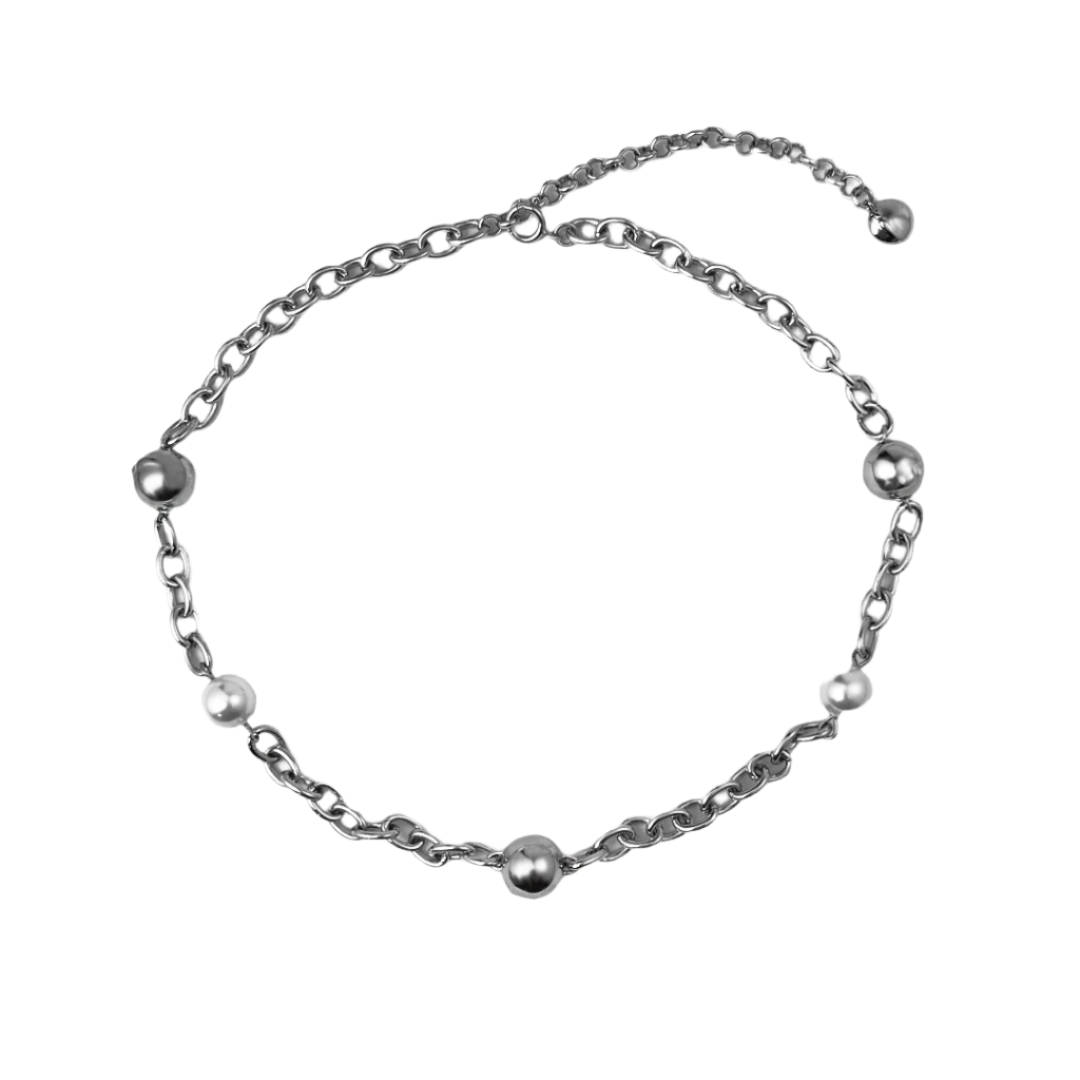necklace, ball, silver, xtended identity