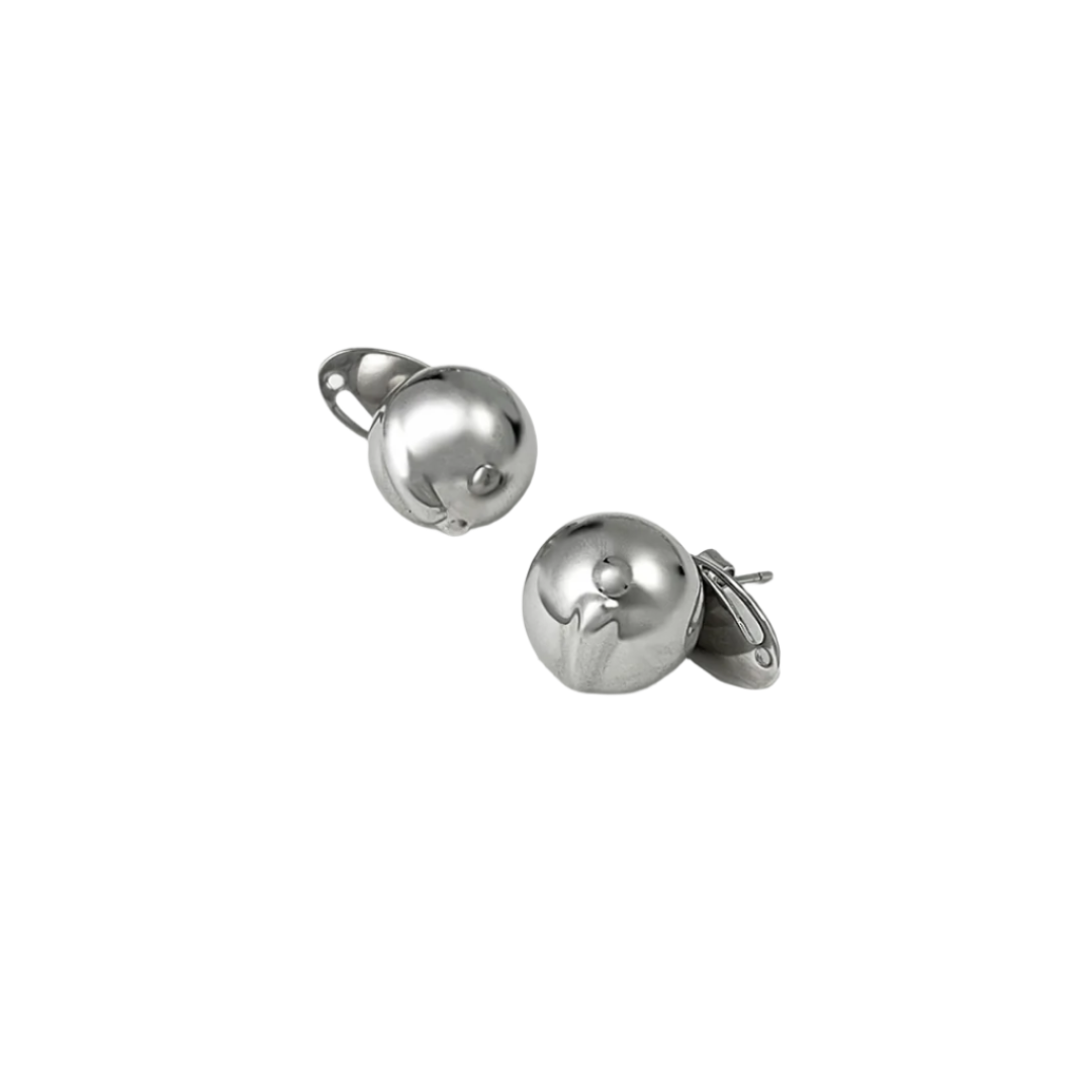 earrings, ball, stud, silver, xtended identity