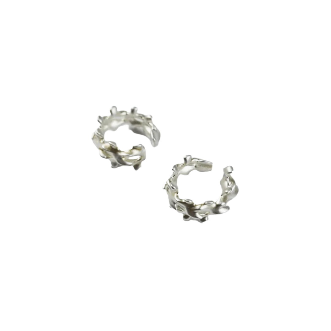 ear cuff, bone, silver, white, xtended identity