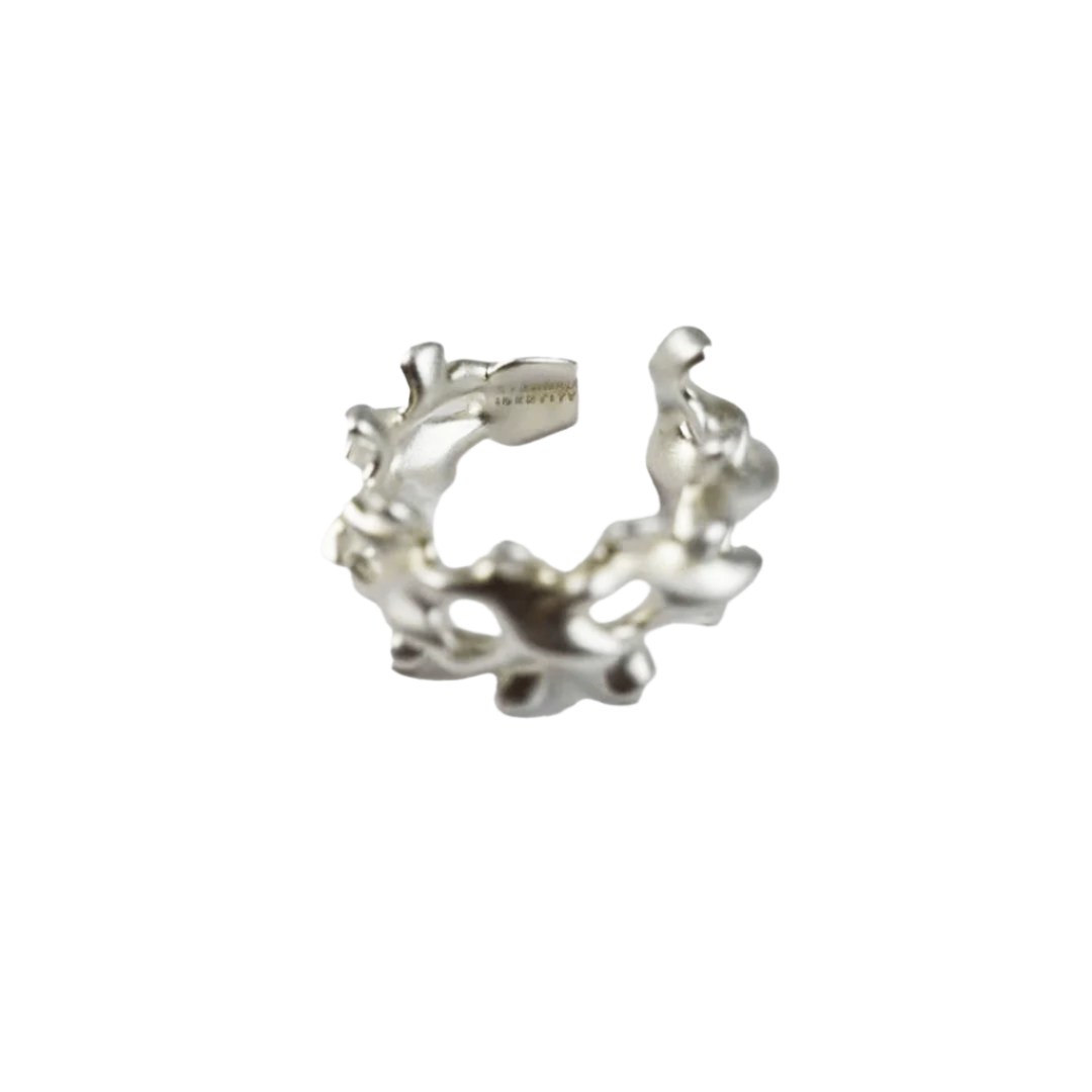 ear cuff, bone, silver, white, xtended identity