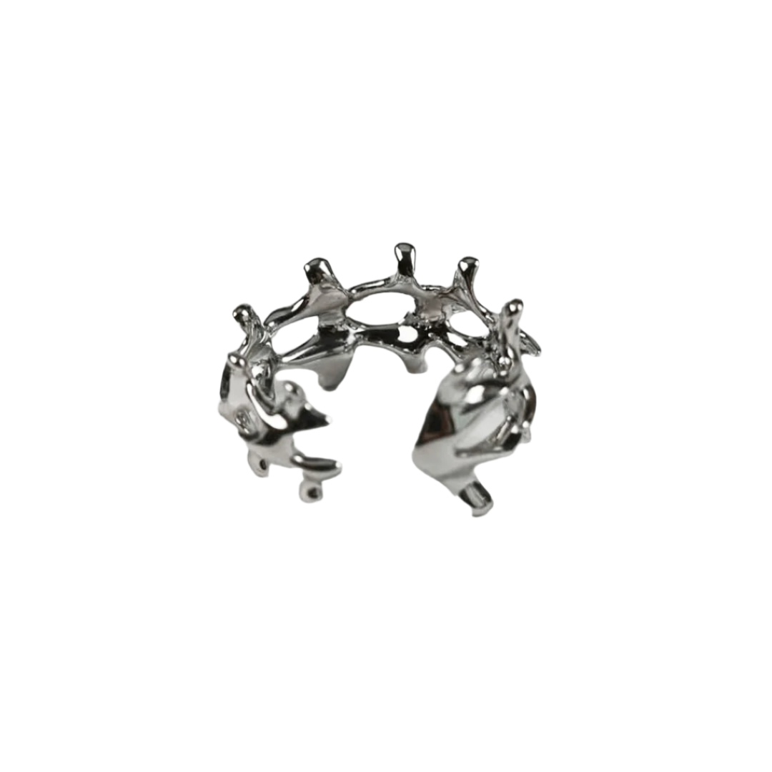 ring, bone, silver, white, xtended identity