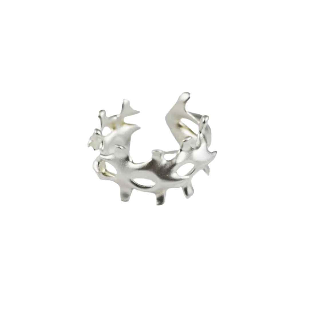 ring, bone, silver, white, xtended identity