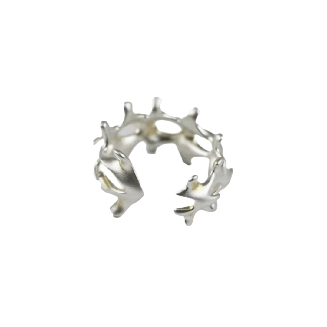 ring, bone, silver, white, xtended identity