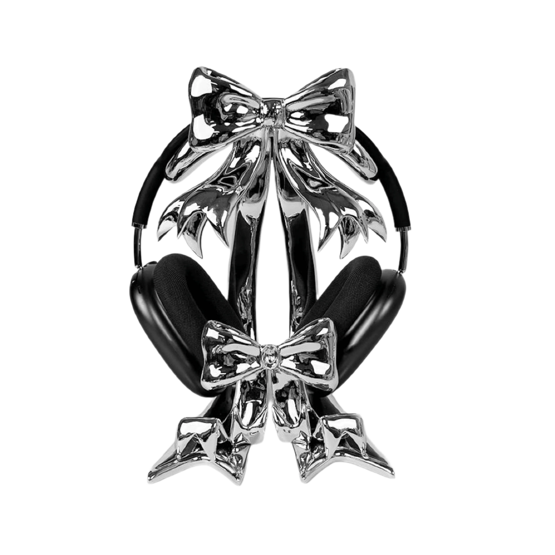 airpods max stand, bow, silver, xtended identity