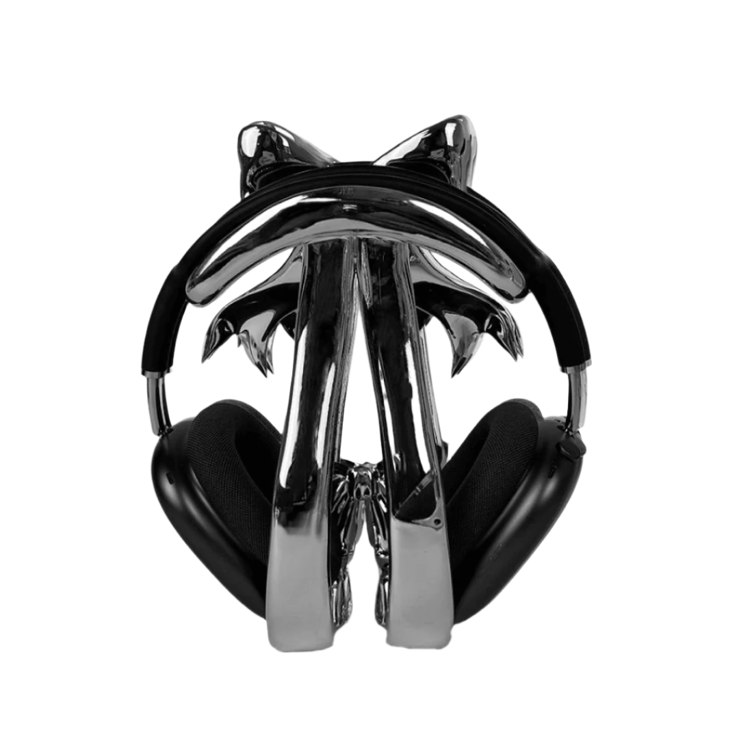 airpods max stand, bow, silver, xtended identity