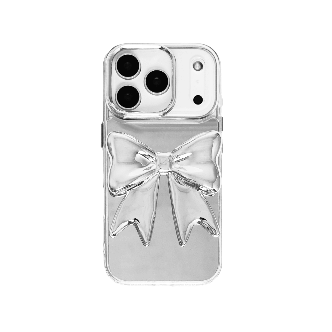 iphone case, bow, silver, xtended identity