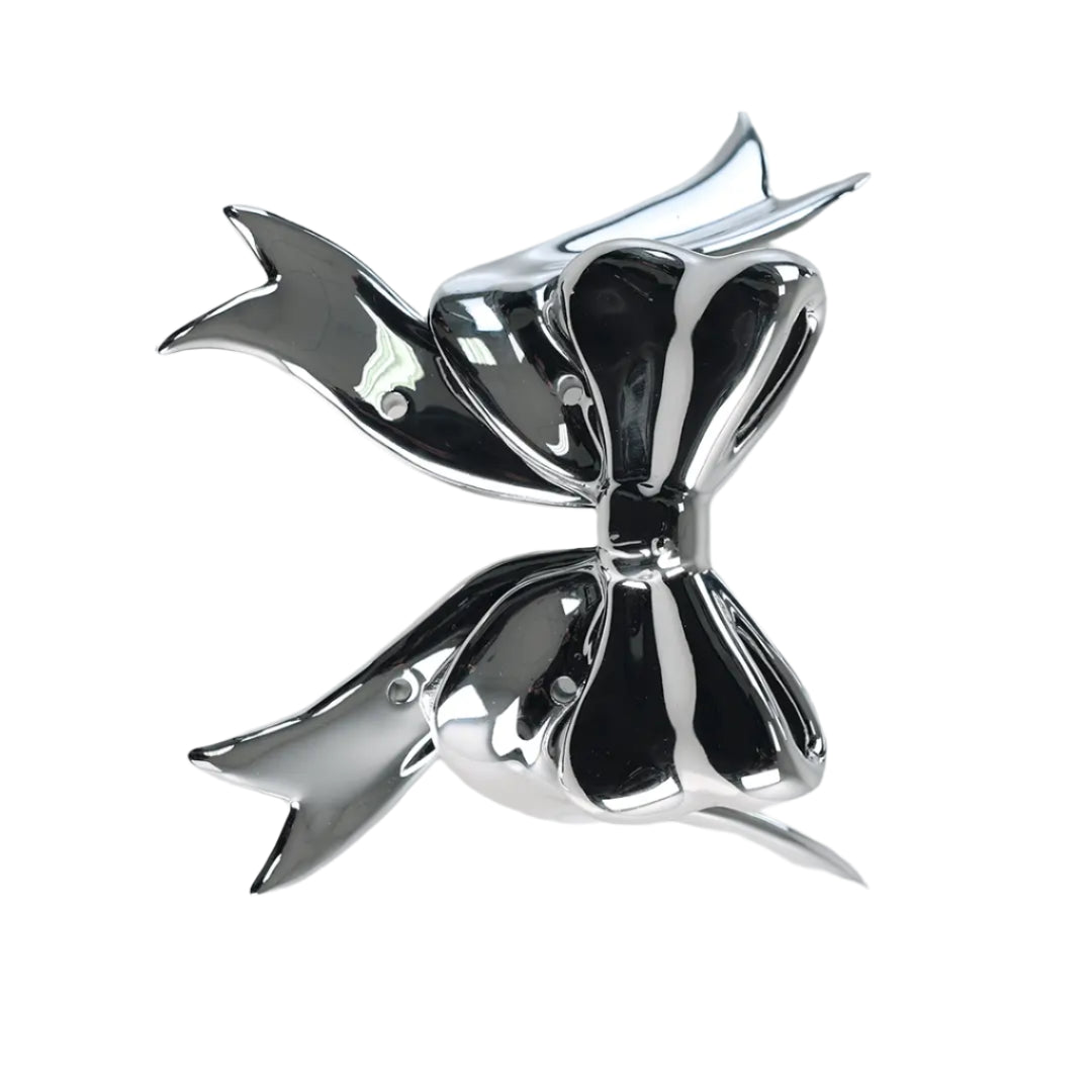 shoe accessory, bow, silver, pink, xtended identity, 3D printing