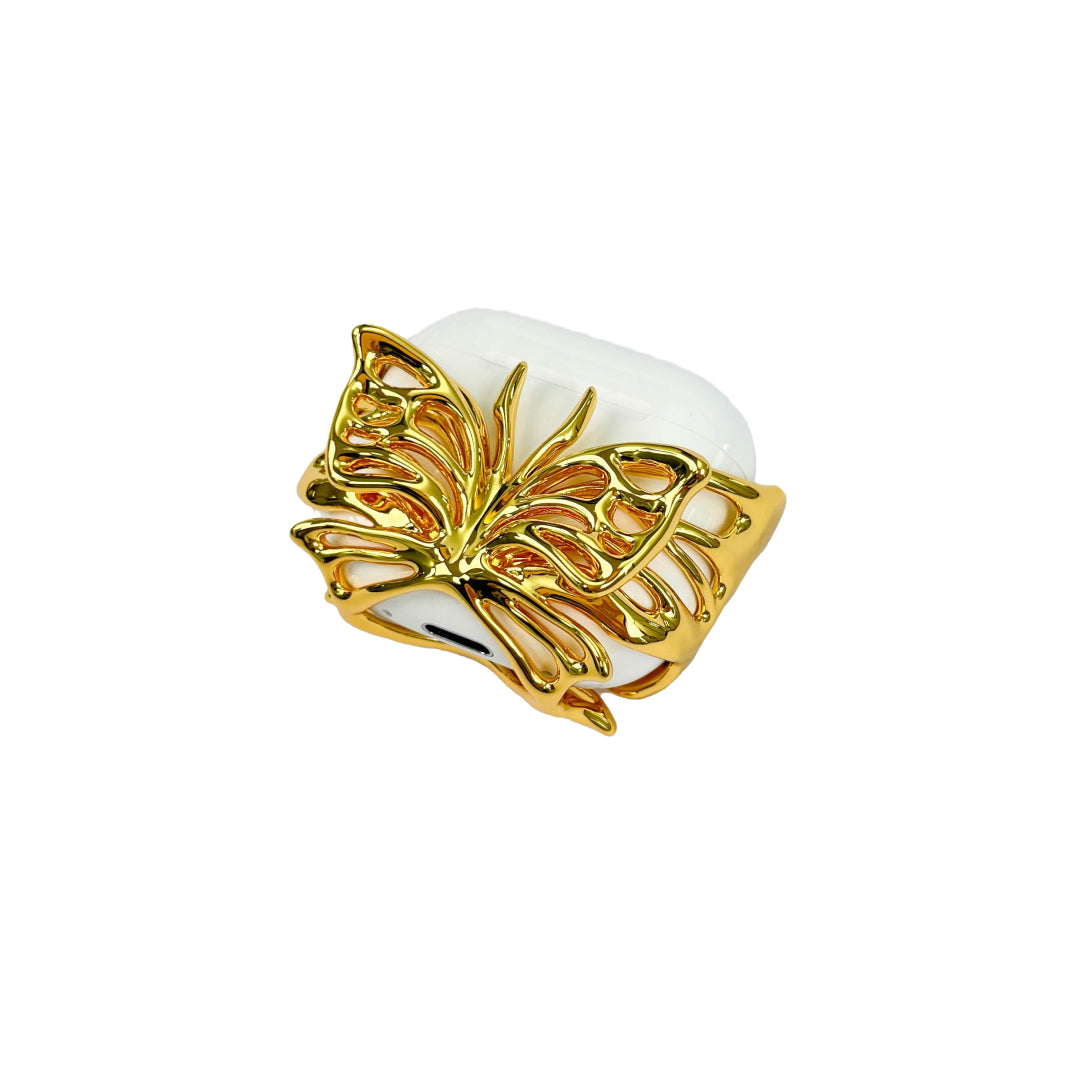 airpods cover, butterfly, sliver, gold, xtended identity