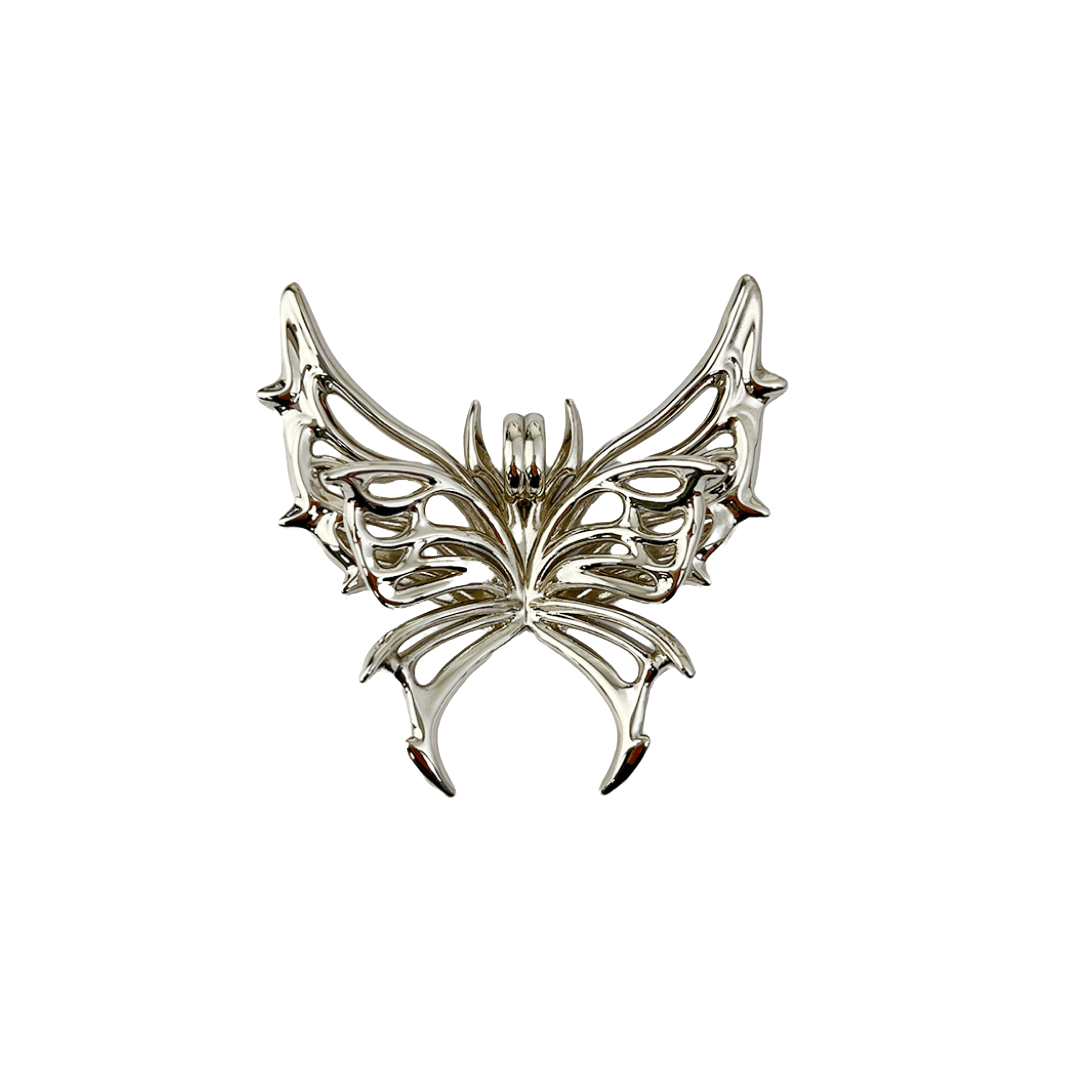 bag charm, butterfly, silver, xtended identity