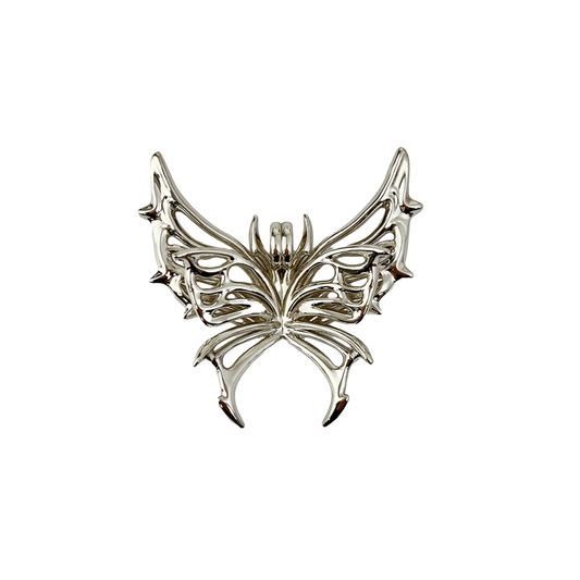 bag charm, butterfly, silver, xtended identity