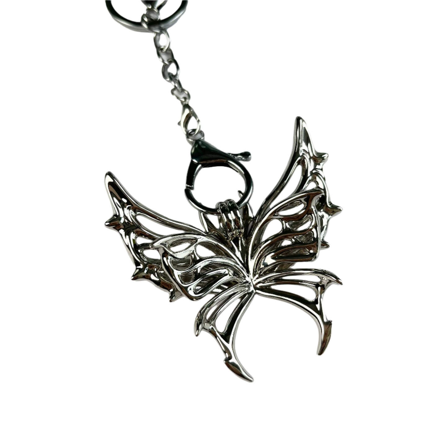 bag charm, butterfly, silver, xtended identity