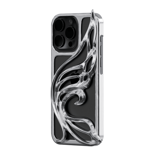 iphone case, butterfly, silver, xtended identity