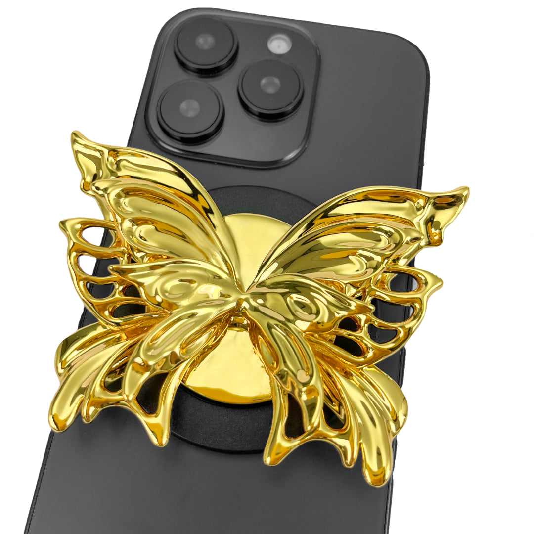 iphone grip, butterfly, silver, gold, black, xtended identity