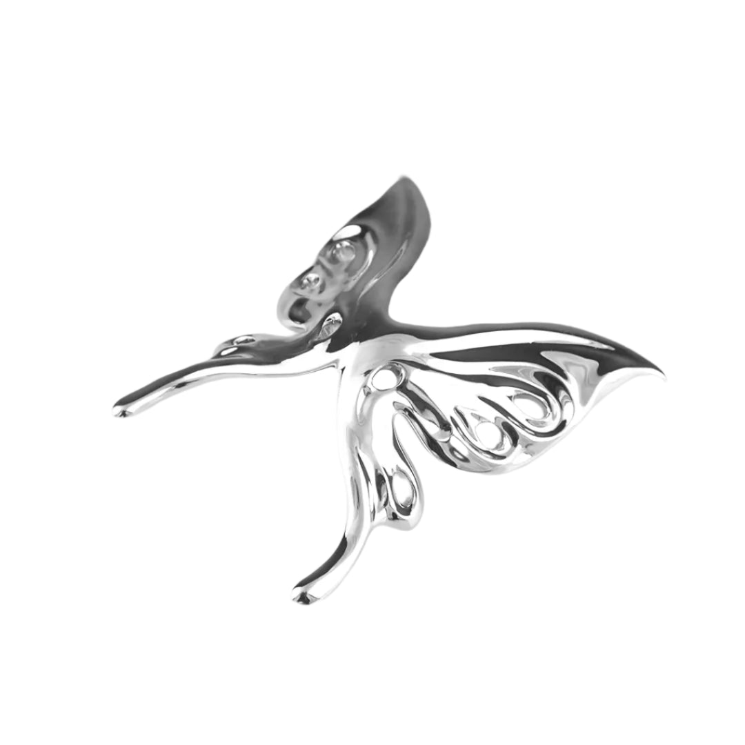 shoe accessory, jewelry, butterfly, silver, xtended identity
