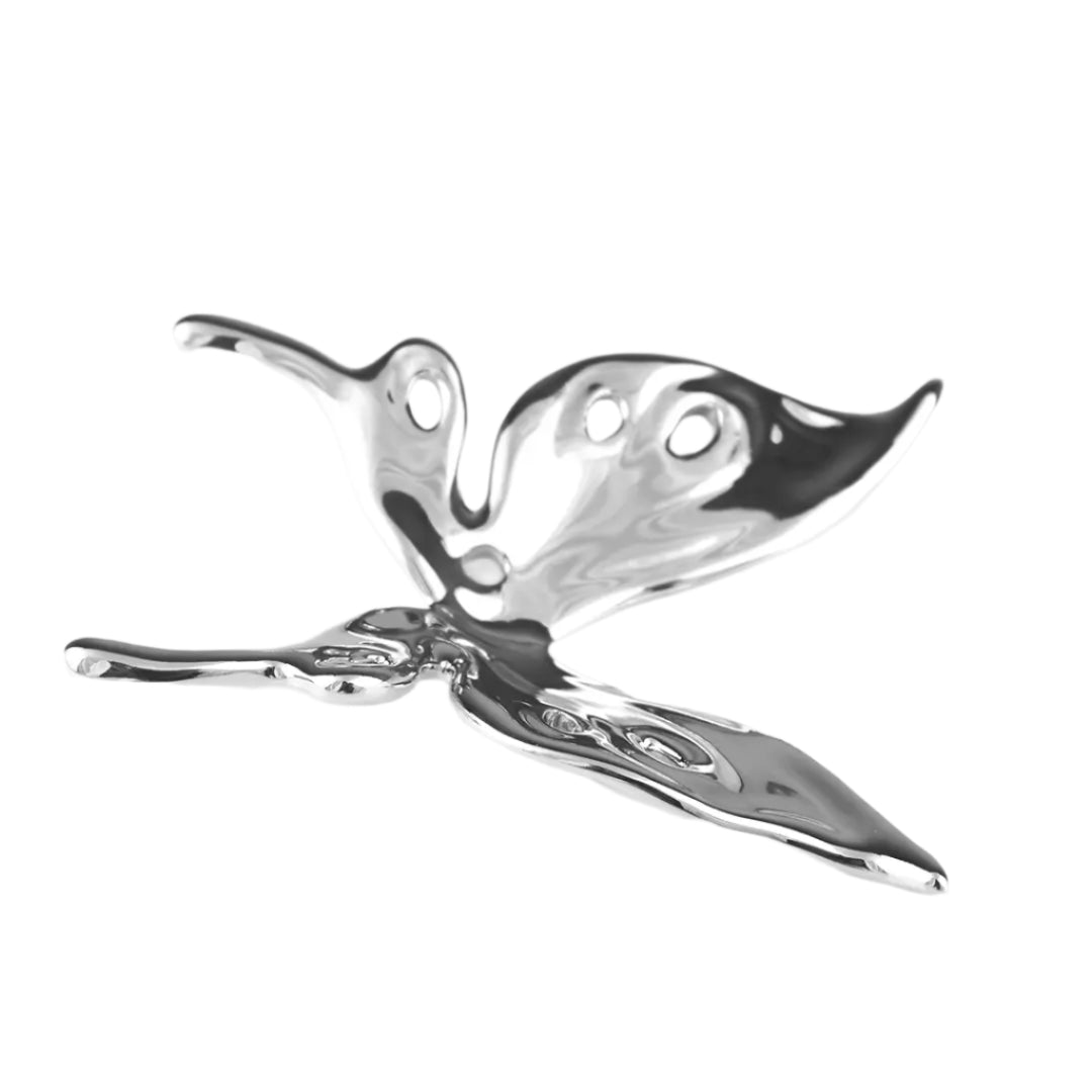 shoe accessory, jewelry, butterfly, silver, xtended identity