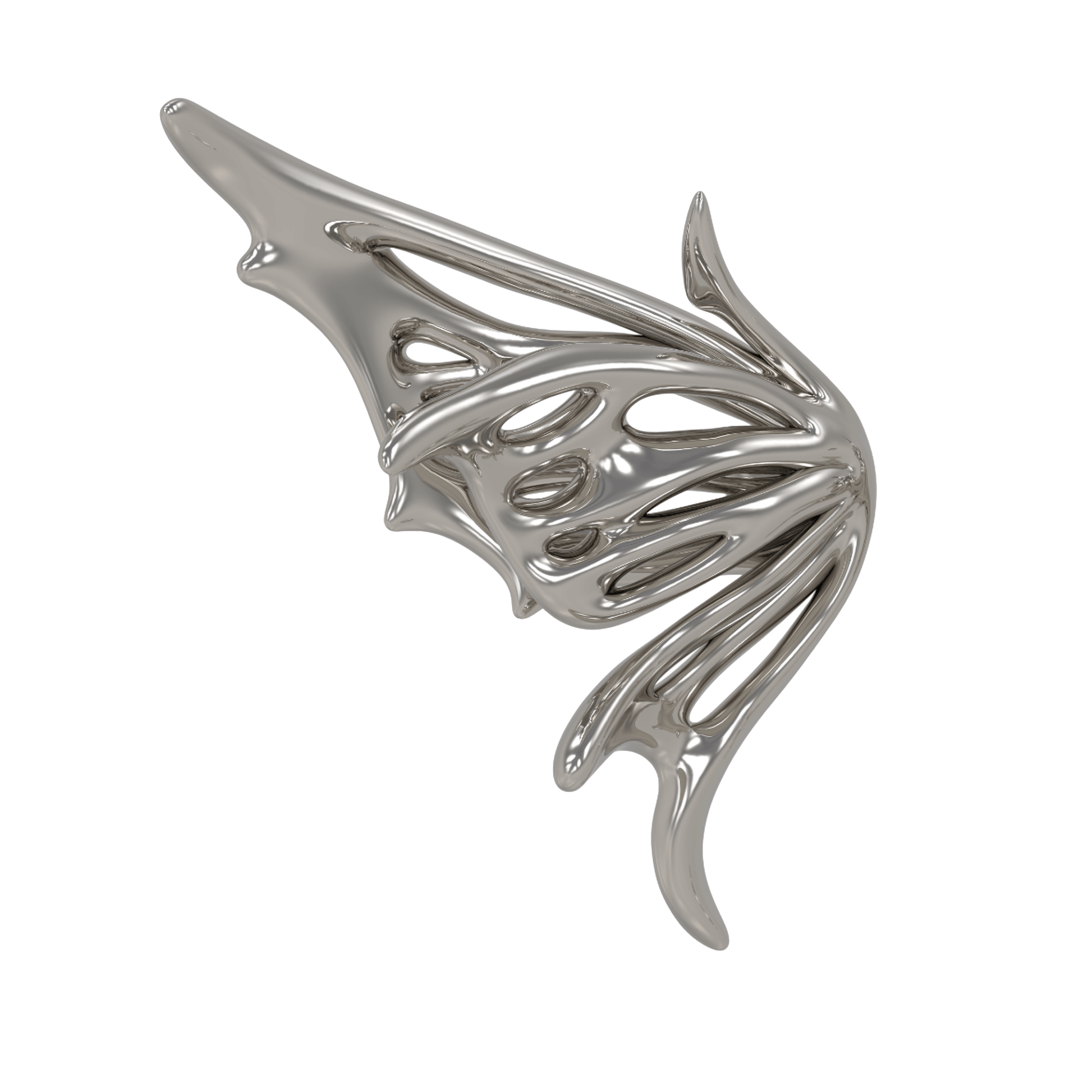 earrings, butterfly, wing, silver, xtended identity