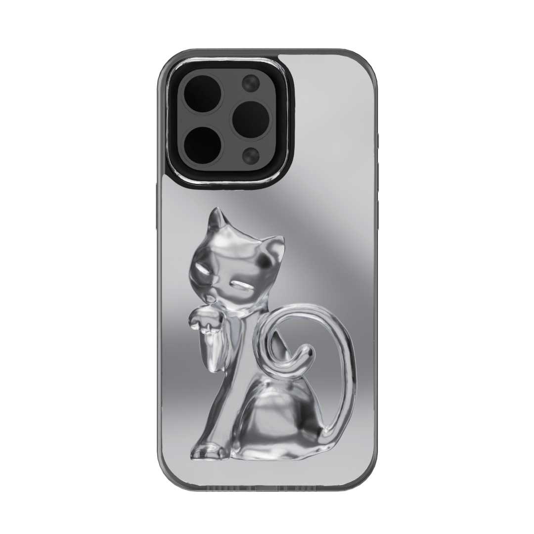 iphone case, cat, silver, black, xtended identity