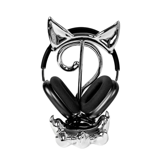 airpods max stand, cat, silver, xtended identity