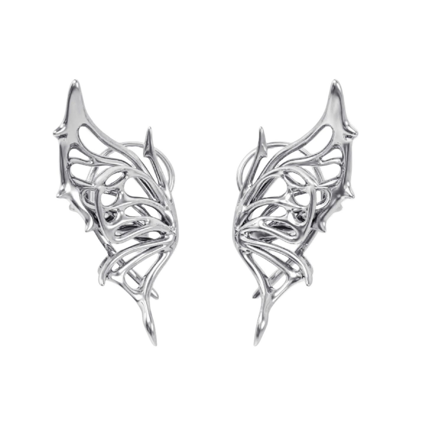 ear cuffs, celeste wing, silver, xtended identity