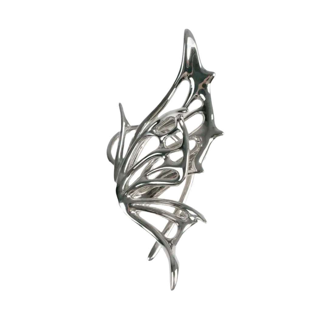 ear cuffs, celeste wing, silver, xtended identity
